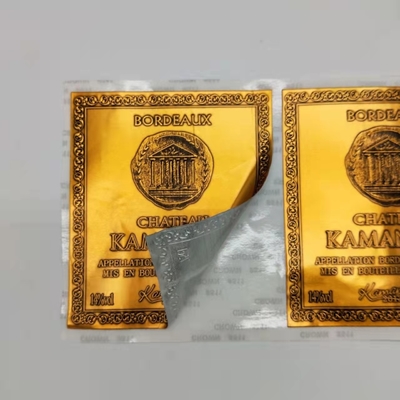 ビニールのマット	びんCMYK色のためのワインのラベルのステッカーの付着力の金属