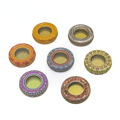 50ml蝋燭の錫の瓶のふたのアルミニウム円形のサフランの貯蔵容器