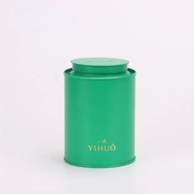 リサイクルされる茶筒の錫の小さなかんは無光沢の黒い缶のノブの内部のふたの空気堅い黒い缶詰にする