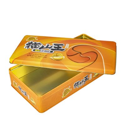 蝋燭の大きい円形の月のケーキの包装の円形のための小さい正方形の金属の錫箱