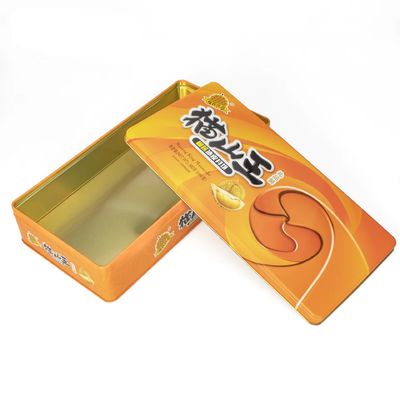 蝋燭の大きい円形の月のケーキの包装の円形のための小さい正方形の金属の錫箱