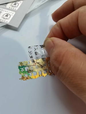 レーザー光線写真反偽造のステッカーのフィルムの分類の透明物の長方形丸かど